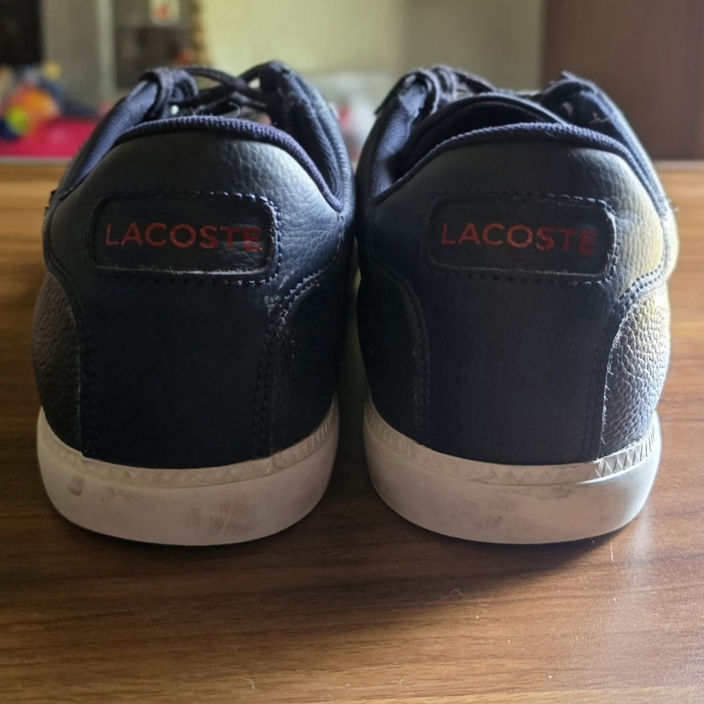 Lacoste Grand Vulc 120 Low Top Leather Sneakers Mens Size 11.5 - Picture 4 of 7